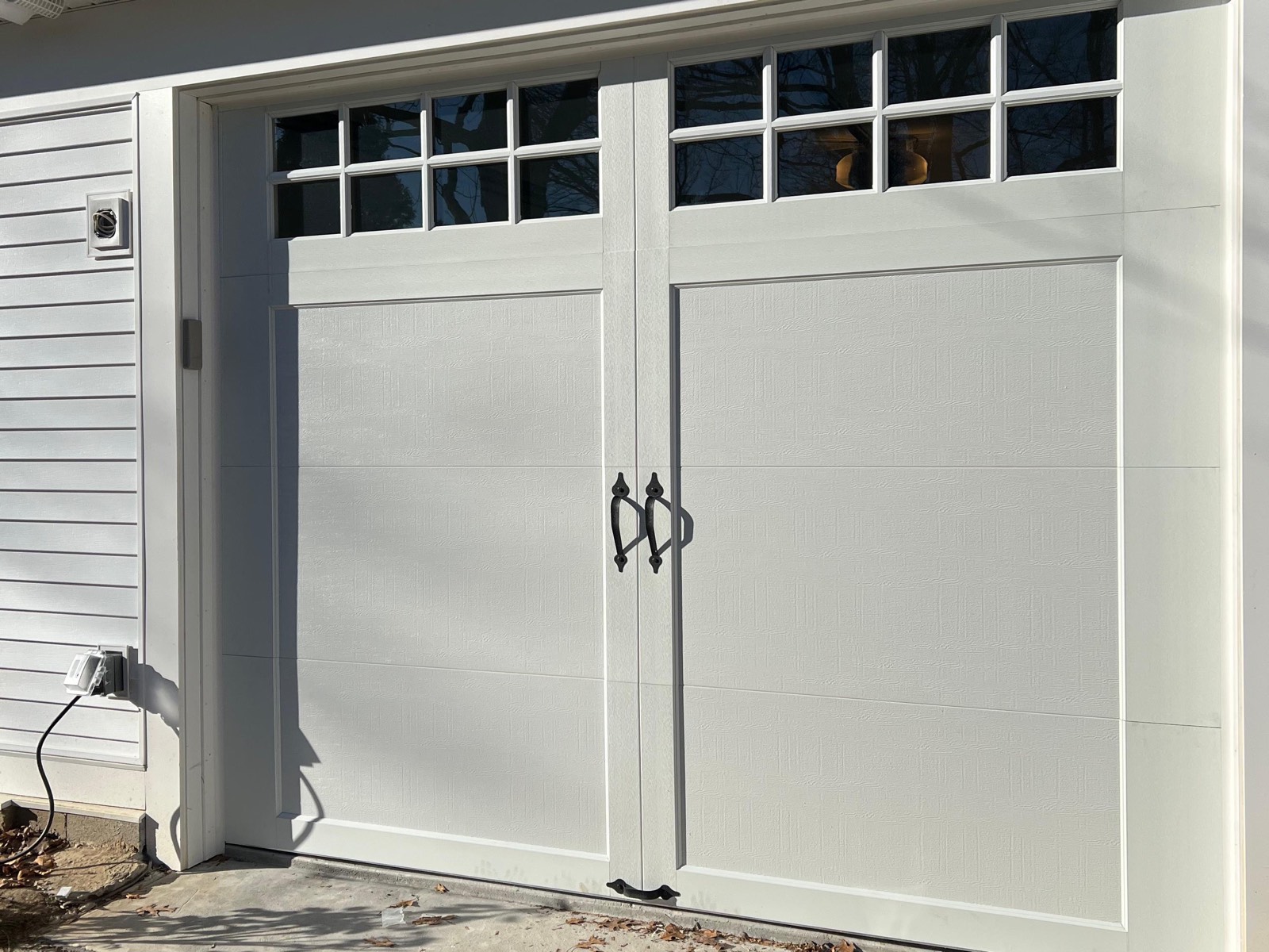 Completed garage door installation on a Madison ranch house